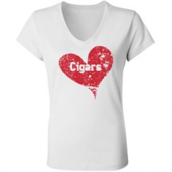 Ladies Slim Fit V-Neck Jersey Tee