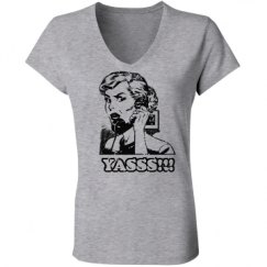 Ladies Slim Fit V-Neck Jersey Tee