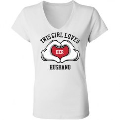 Ladies Slim Fit V-Neck Jersey Tee